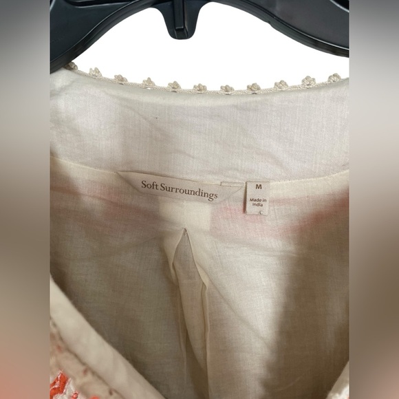 Soft Surroundings Twin Garlands Bolero Jacket Cropped Beaded Embroidered Sz M - Picture 9 of 13